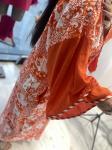 naturel keten turuncu abaya