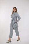 GREEY CREPE FABRIC JUMPSUIT